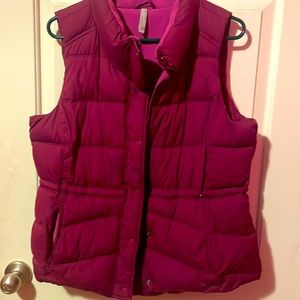Purple puffer vest